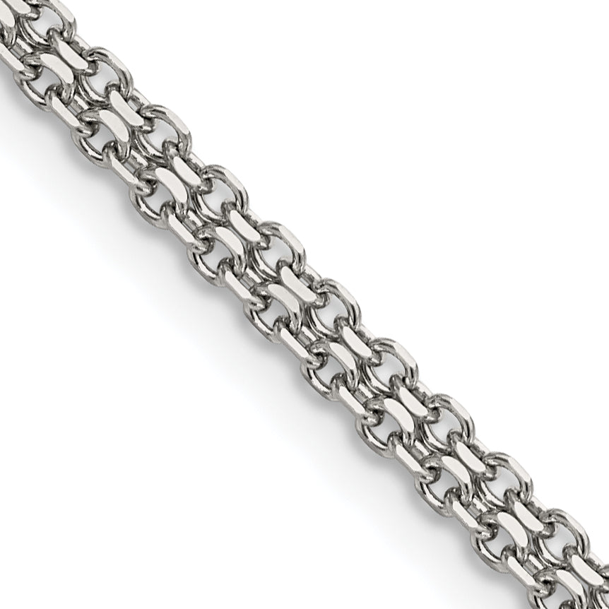 Chisel Stainless Steel Polished 3.1mm 20 inch Bismark Chain