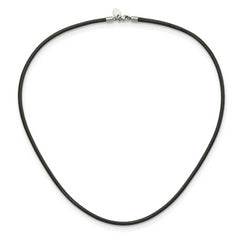 Chisel 3mm Genuine Leather Greece Textured 18 inch Necklace