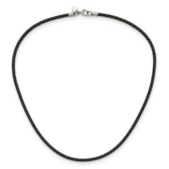 Chisel 3mm Genuine Leather Weave 18 inch Necklace