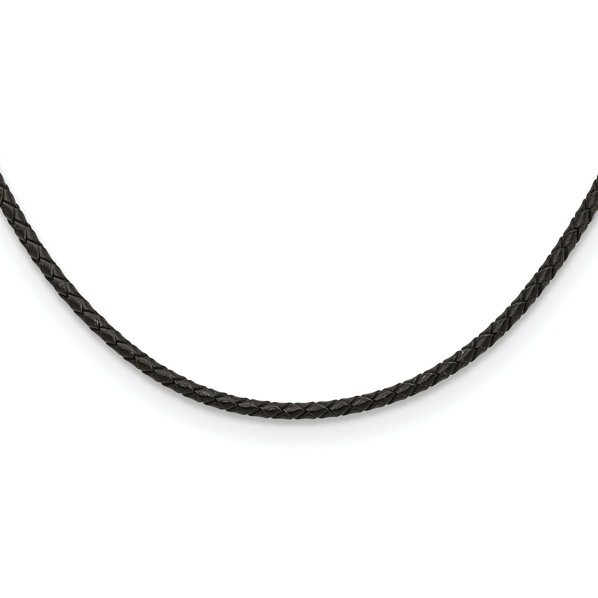 Chisel 3mm Genuine Leather Weave 20 inch Necklace