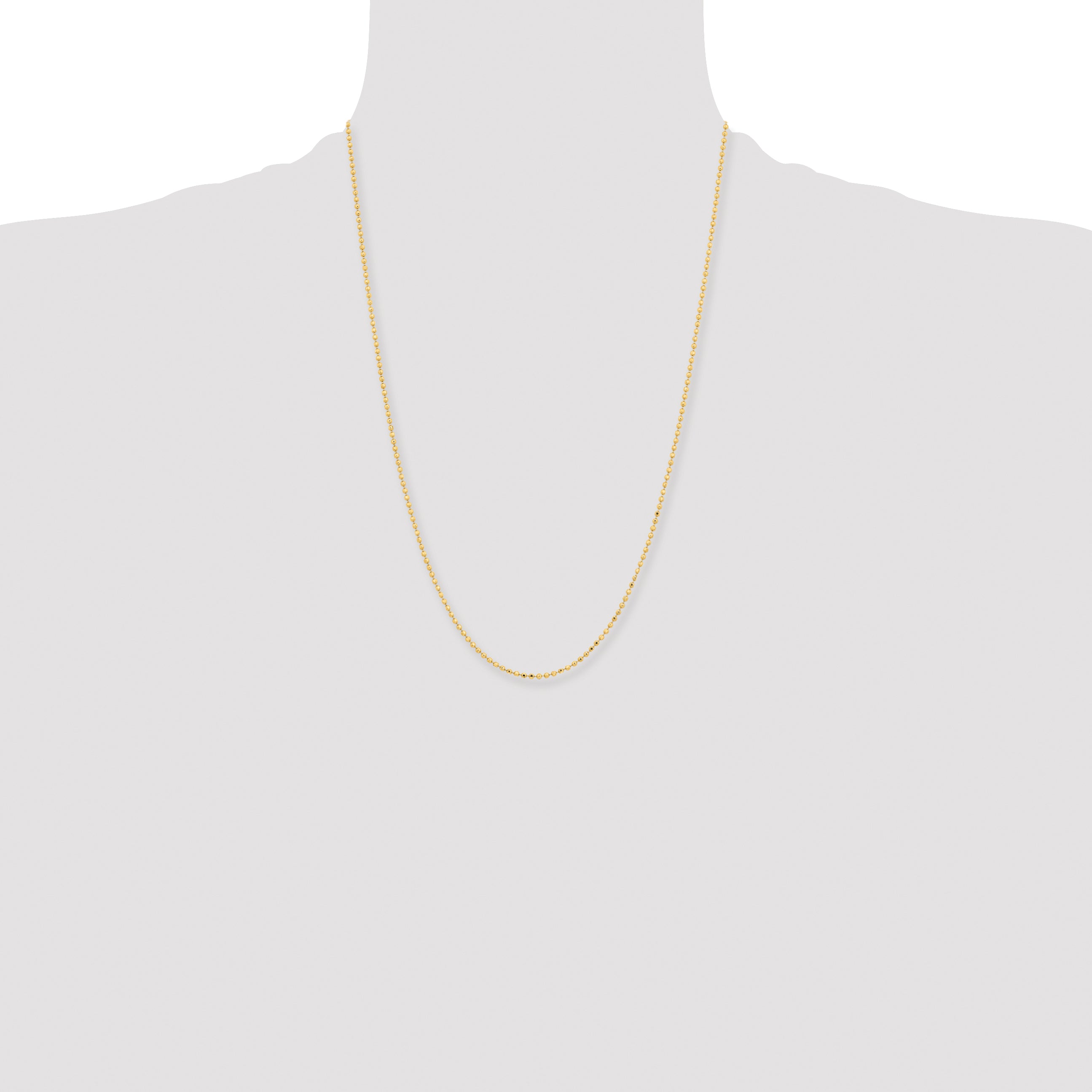 Chisel Gold-tone Brass 2.00mm Plated 16 inch Ball Chain