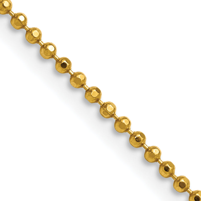 Chisel Gold-tone Brass 2.00mm Plated 24 inch Ball Chain