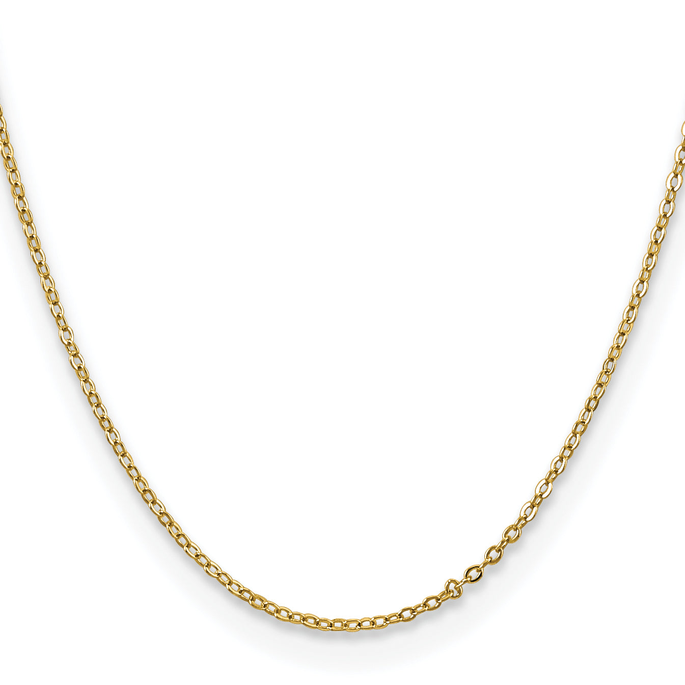 Chisel Gold-tone Brass 1.70mm Plated 16 inch Rolo Chain