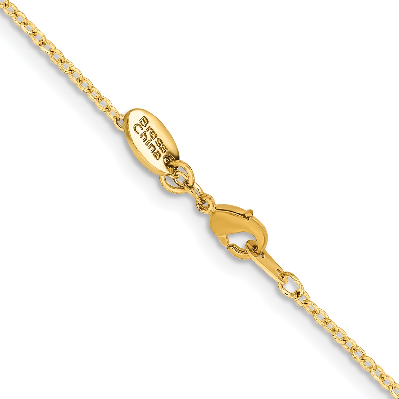 Chisel Gold-tone Brass 1.70mm Plated 16 inch Rolo Chain