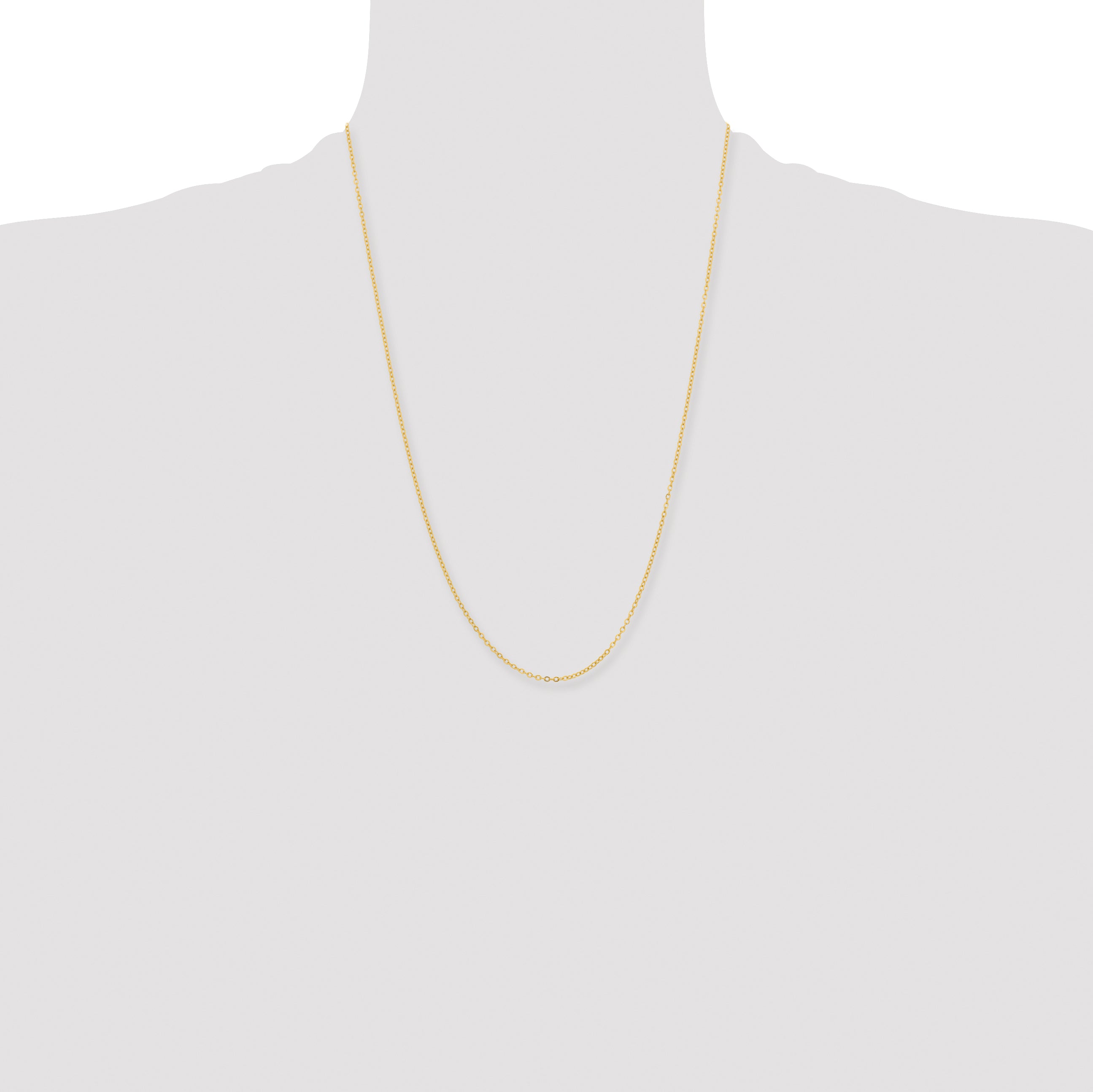 Chisel Gold-tone Brass 1.70mm Plated 16 inch Rolo Chain