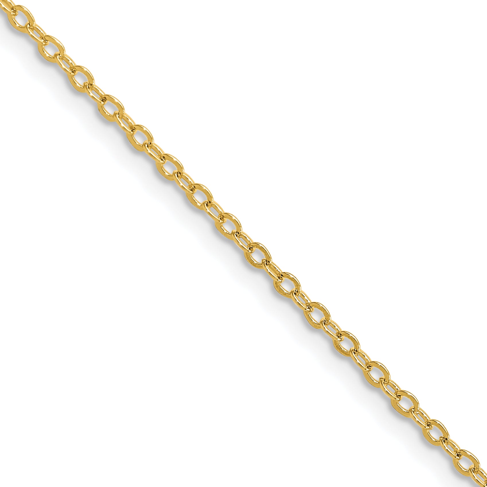 Chisel Gold-tone Brass 1.70mm Plated 24 inch Rolo Chain