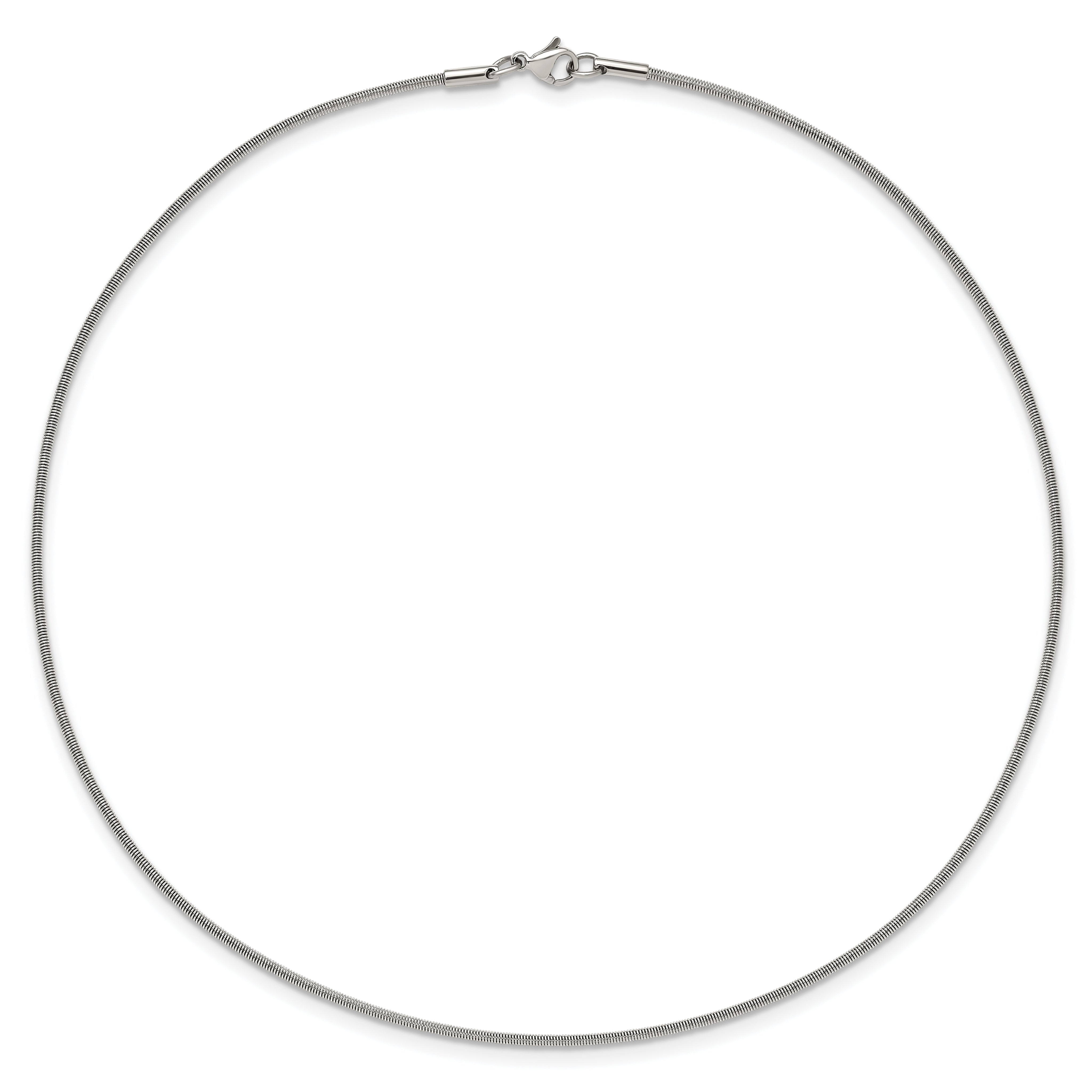 Chisel Stainless Steel Polished and Textured 16 inch Necklace