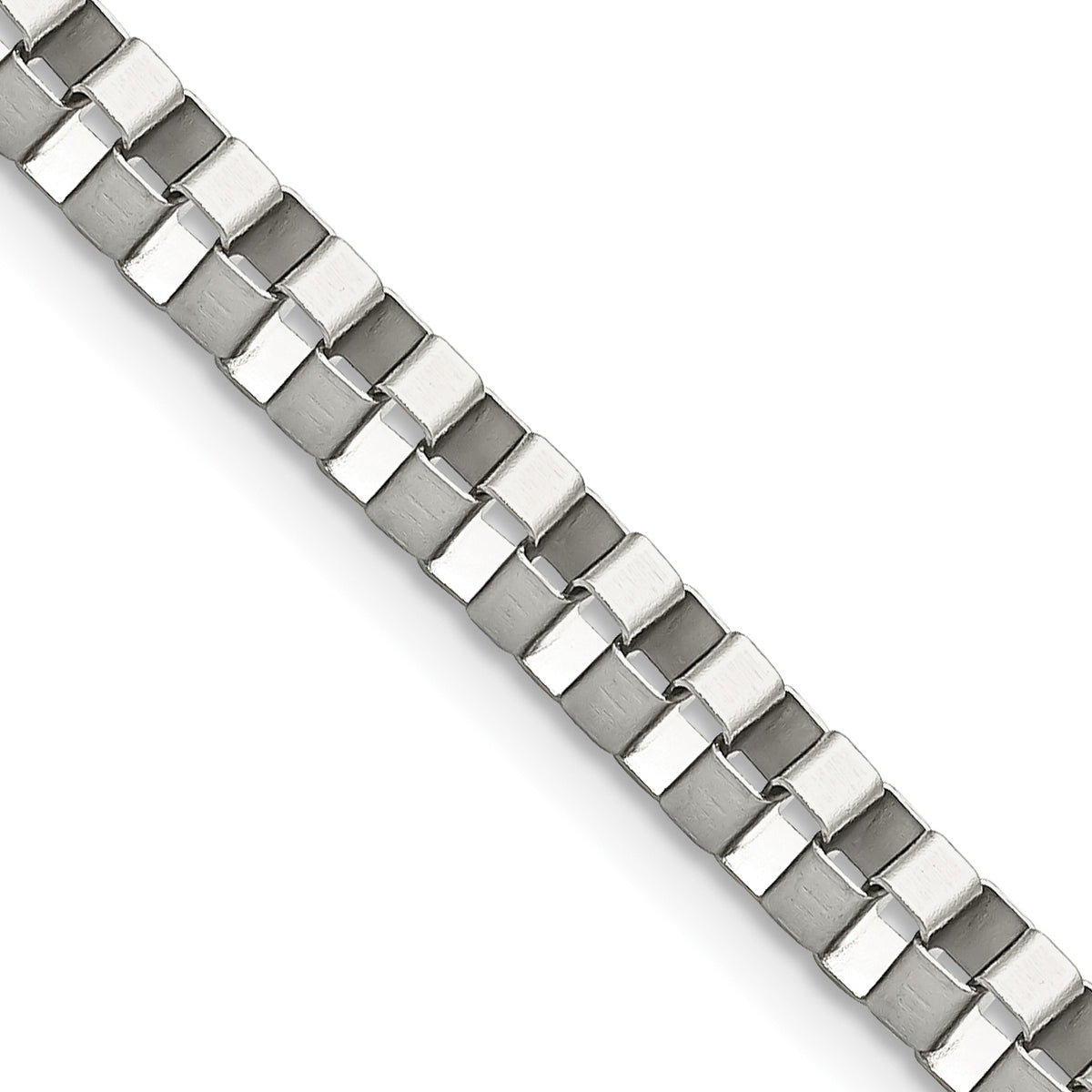 Chisel Stainless Steel Polished 4mm 24 inch Box Chain