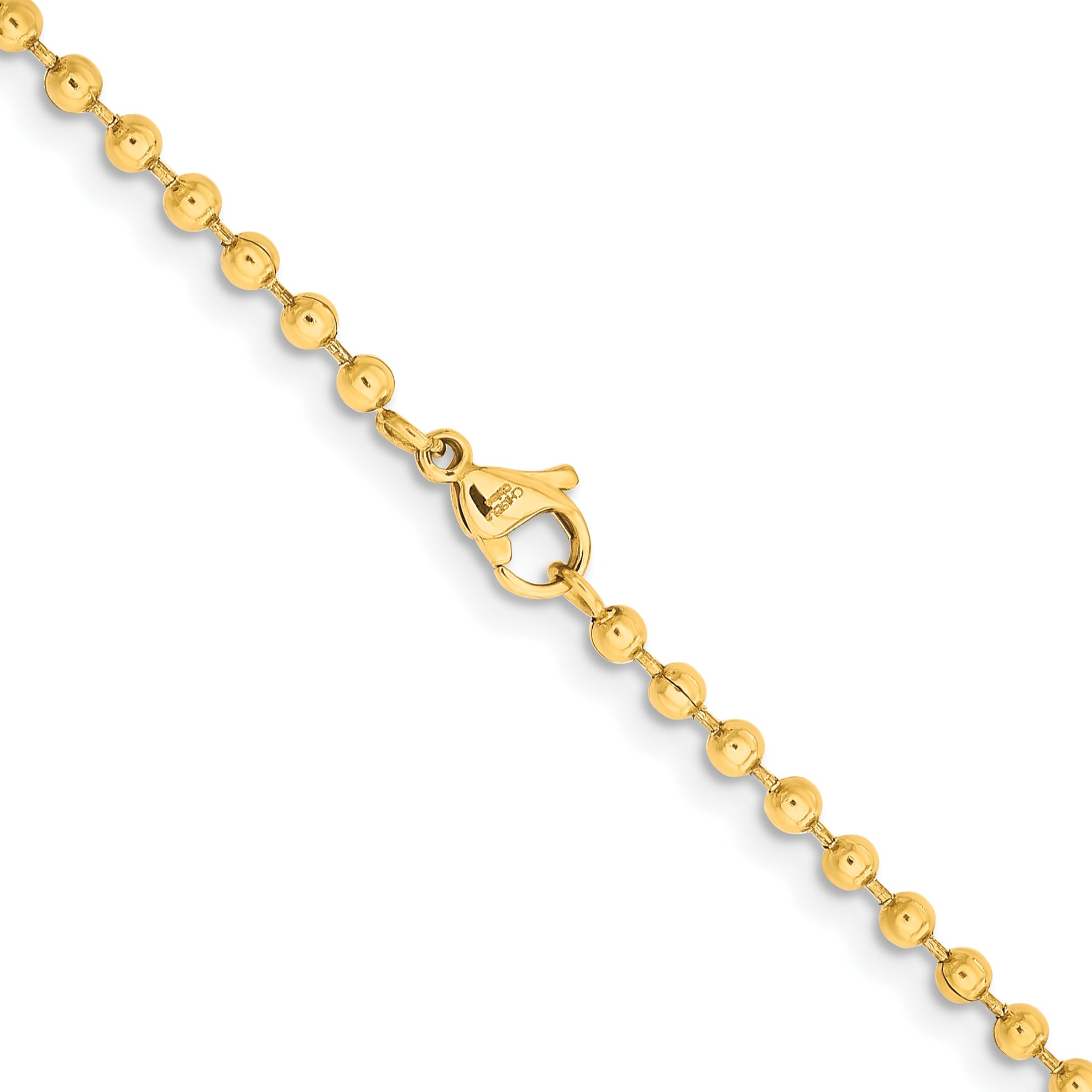 Chisel Stainless Steel Polished Yellow IP-plated 3mm 18 inch Ball Chain