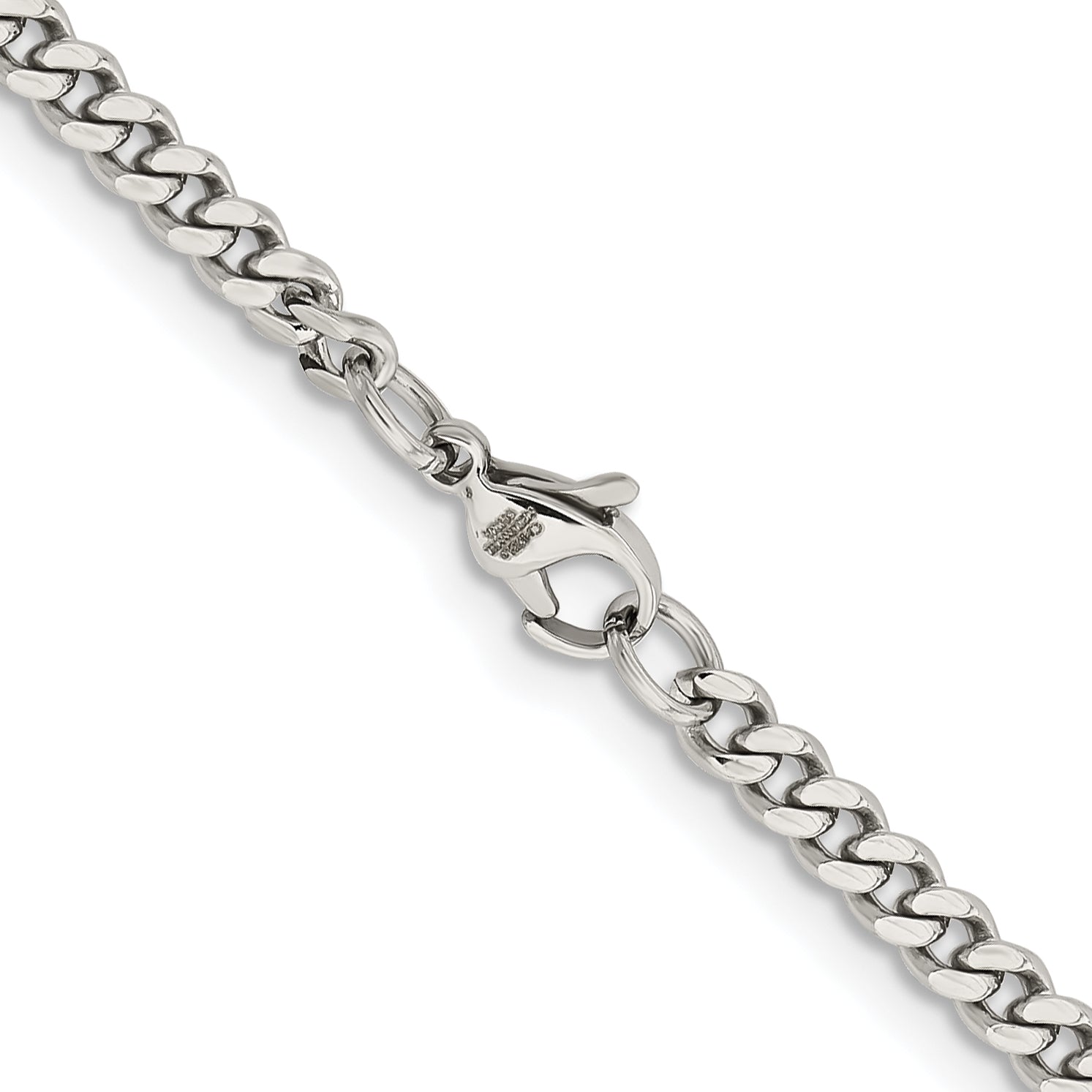 Chisel Stainless Steel Polished 4mm 18 inch Curb Chain