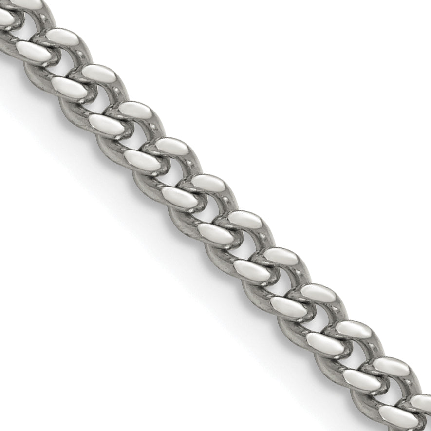 Chisel Stainless Steel Polished 4mm 30 inch Curb Chain