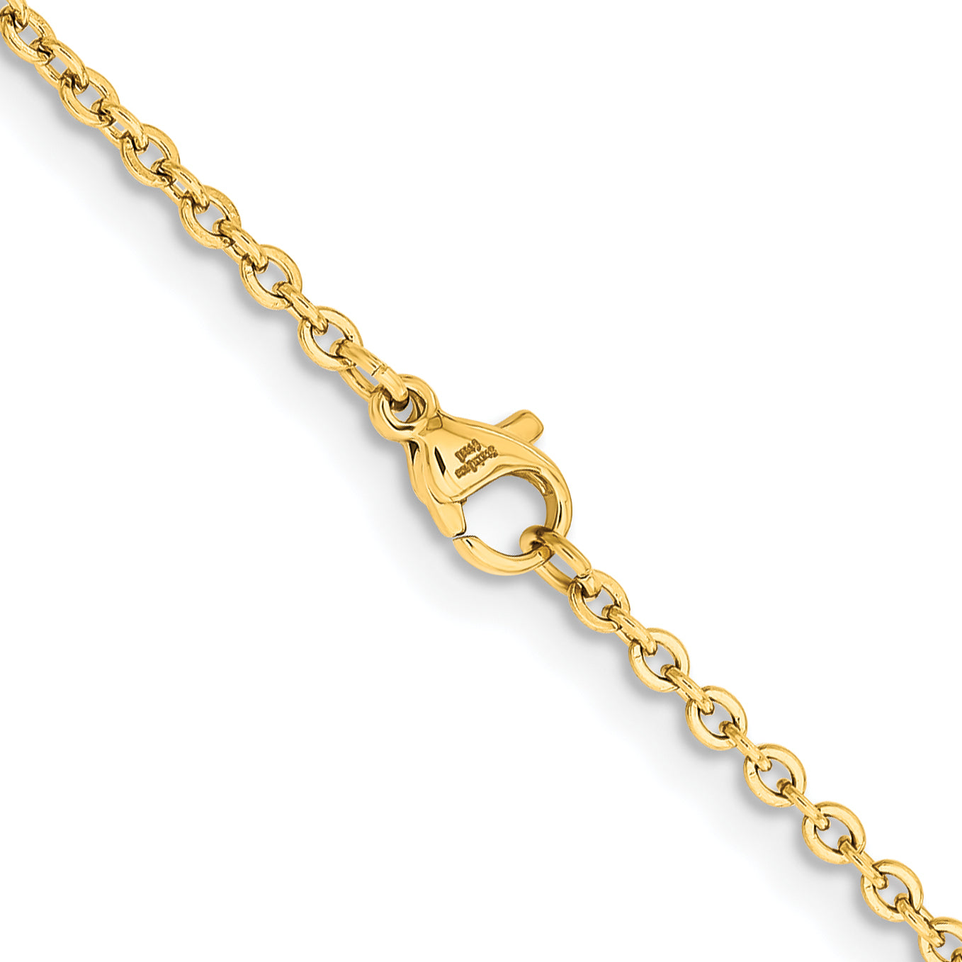 Chisel Stainless Steel Polished Yellow IP-plated 2.3mm 18 inch Cable Chain