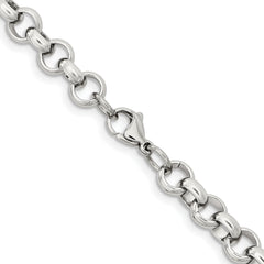 Chisel Stainless Steel Polished 8mm 18 inch Rolo Chain