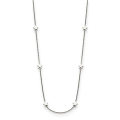 Chisel Stainless Steel Polished Stars on a 35 inch Cable Chain Necklace