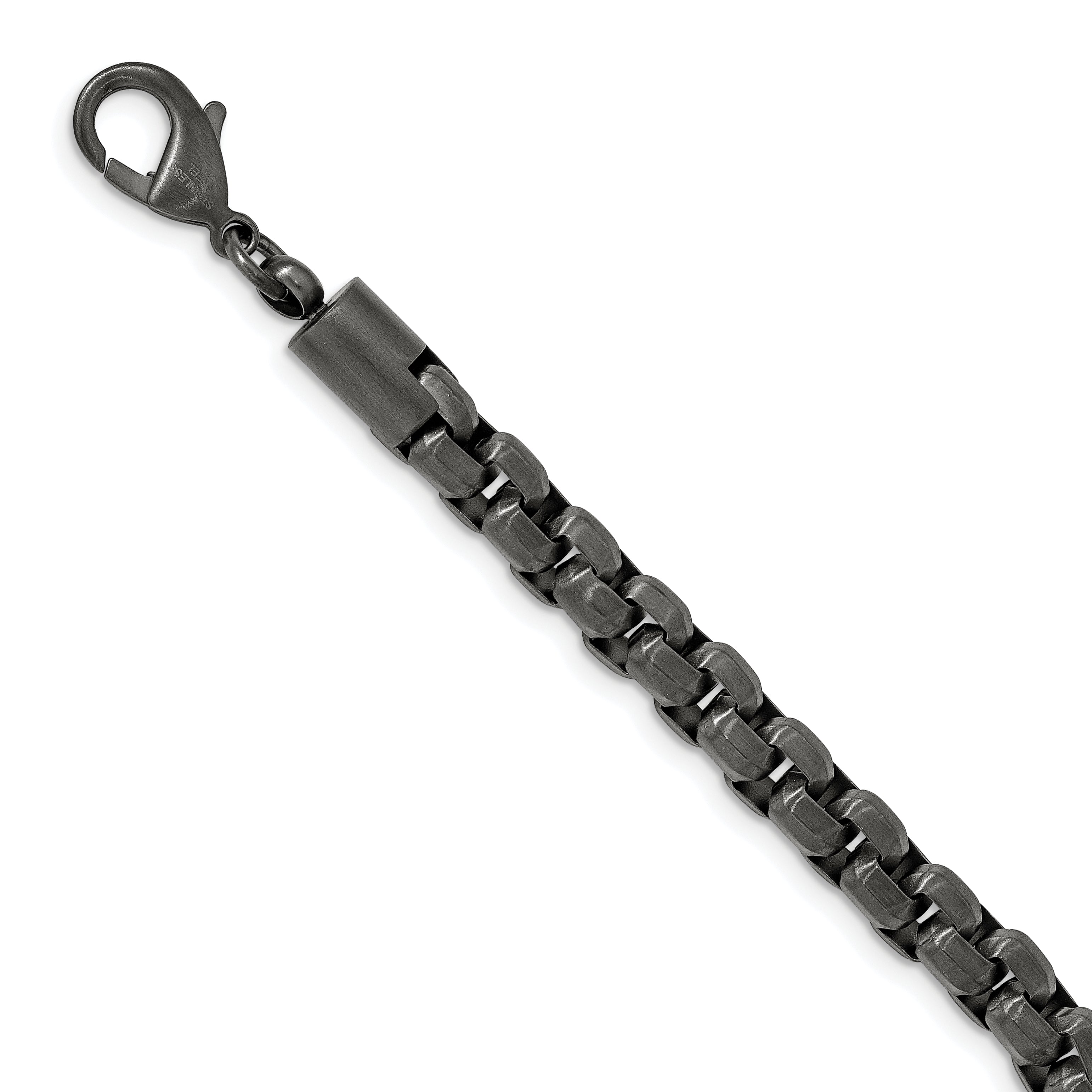 Chisel Stainless Steel Polished Gun Metal IP-plated 24 inch Box Chain