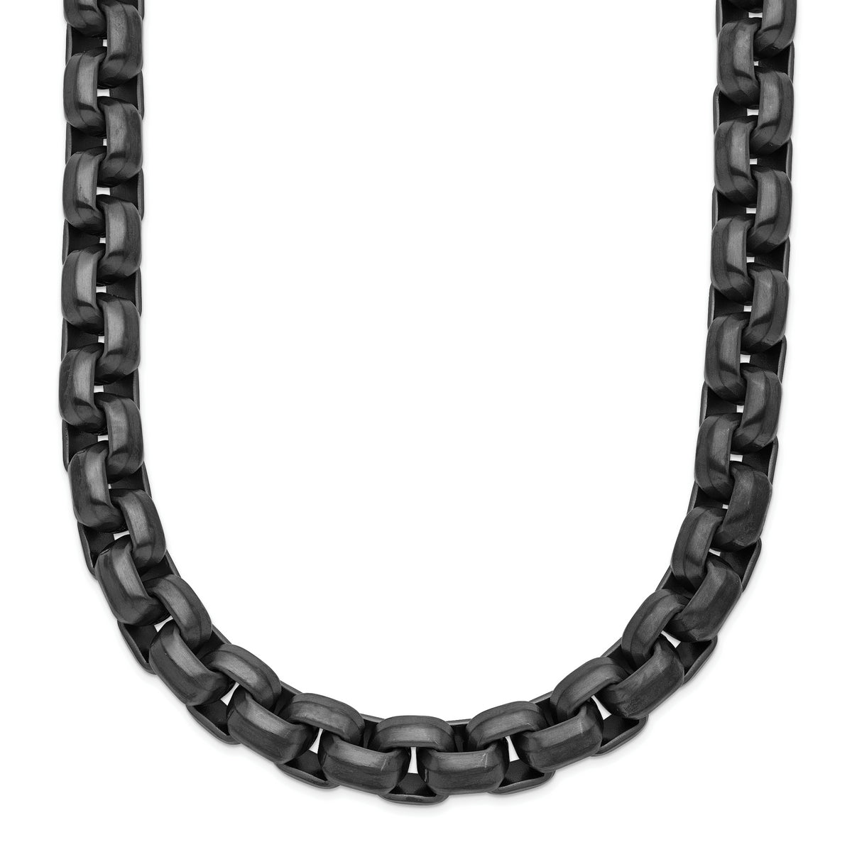 Chisel Stainless Steel Polished Gun Metal IP-plated 24 inch Box Chain