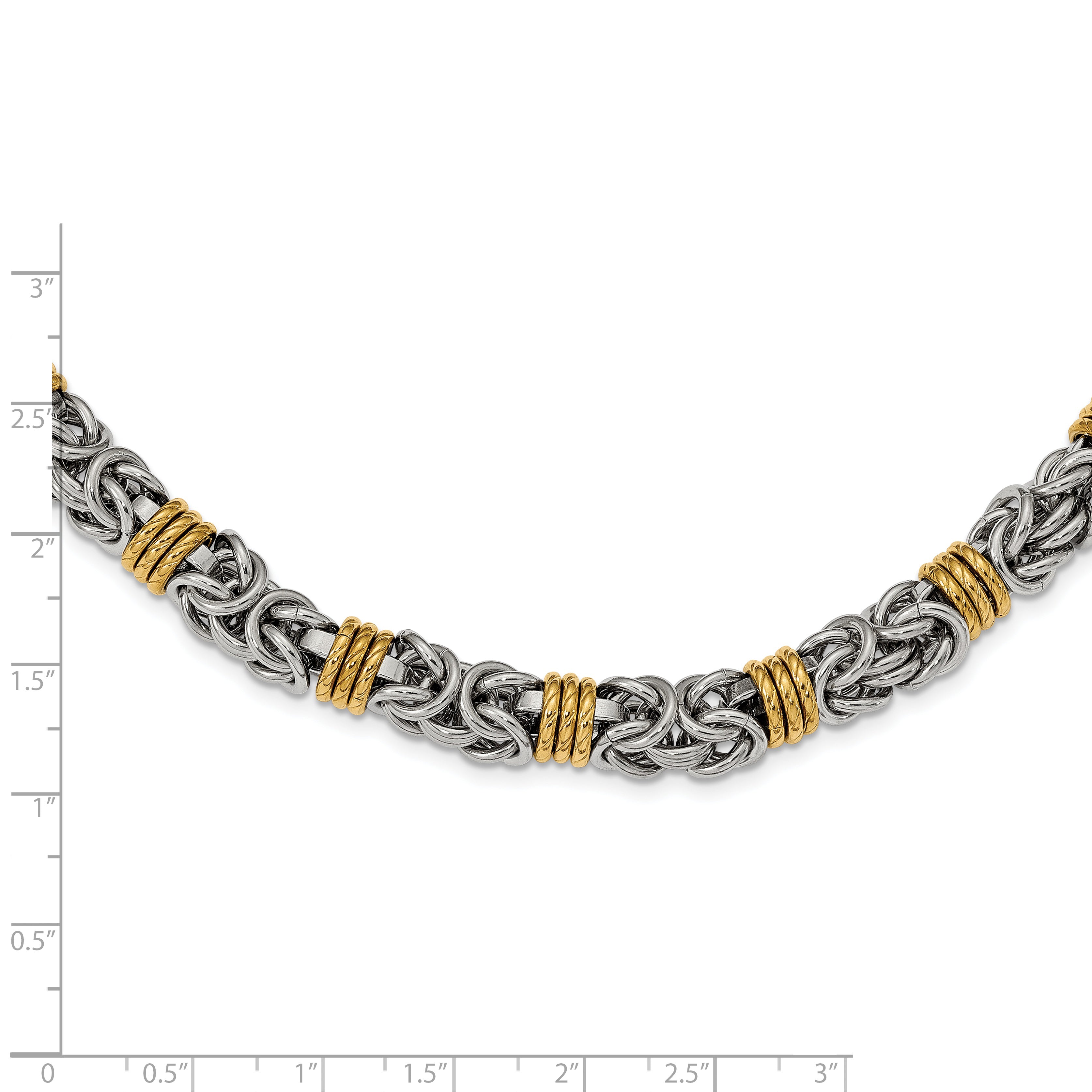 Chisel Stainless Steel Polished Yellow IP-plated 24 inch Necklace