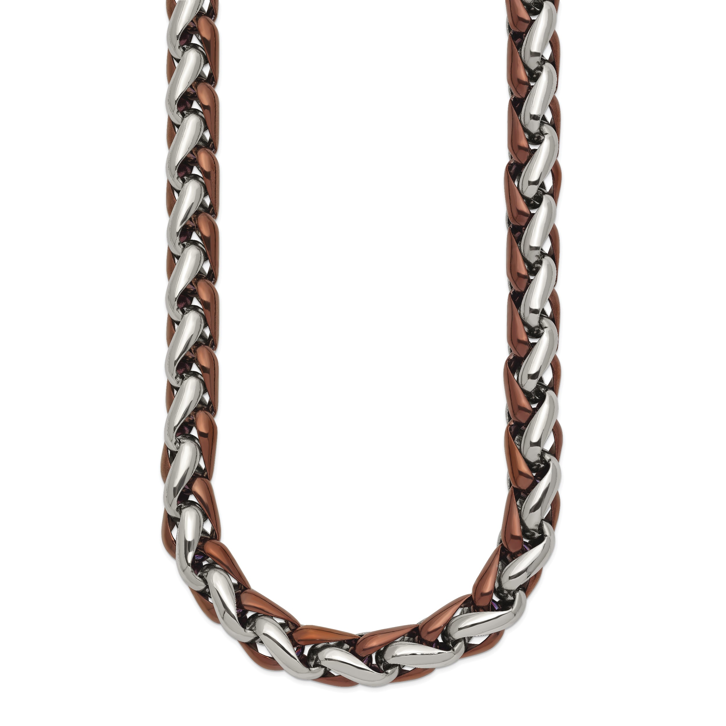 Chisel Stainless Steel Polished Brown IP-plated 24 inch Necklace