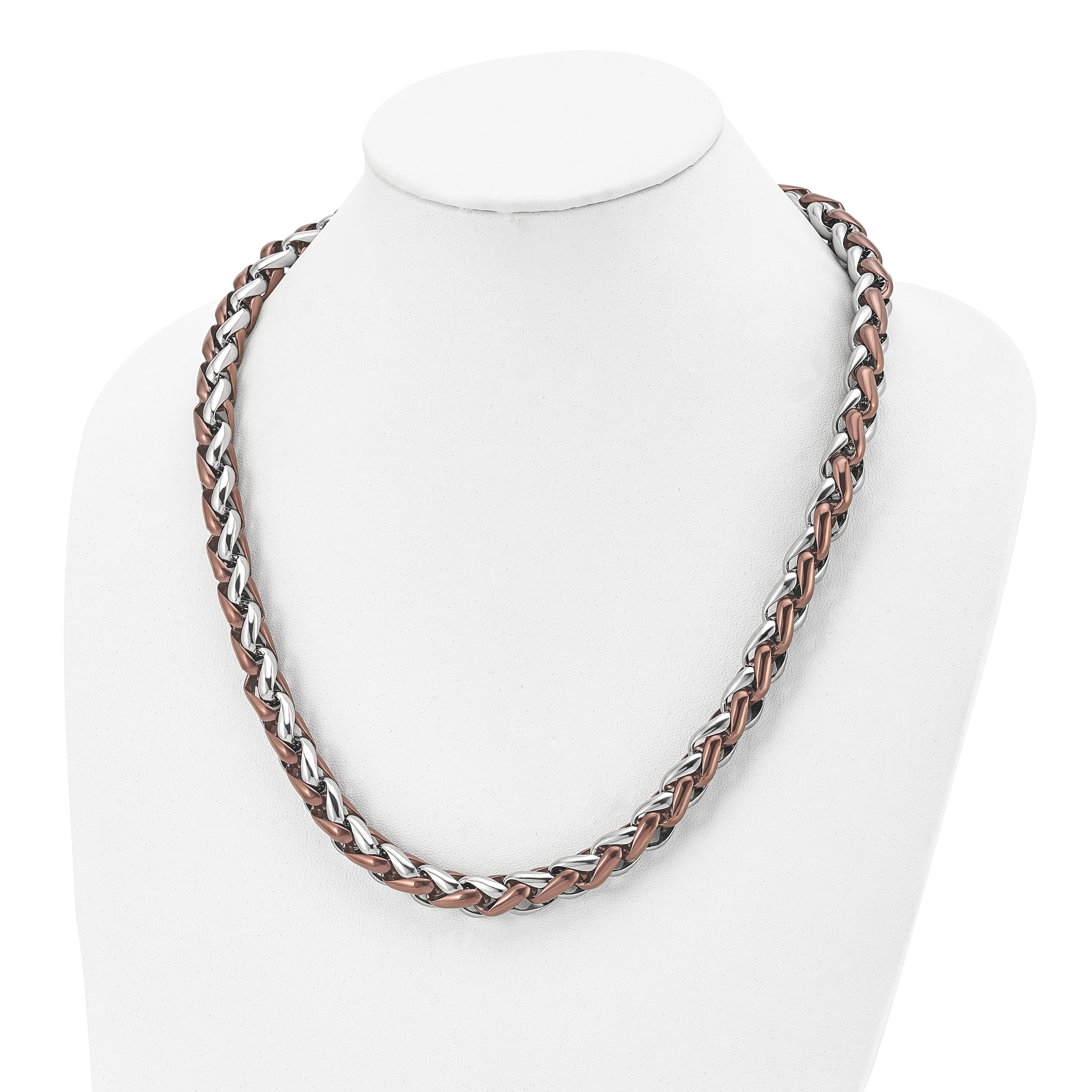 Chisel Stainless Steel Polished Brown IP-plated 24 inch Necklace