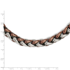 Chisel Stainless Steel Polished Brown IP-plated 24 inch Necklace