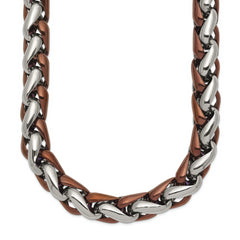 Chisel Stainless Steel Polished Brown IP-plated 24 inch Necklace