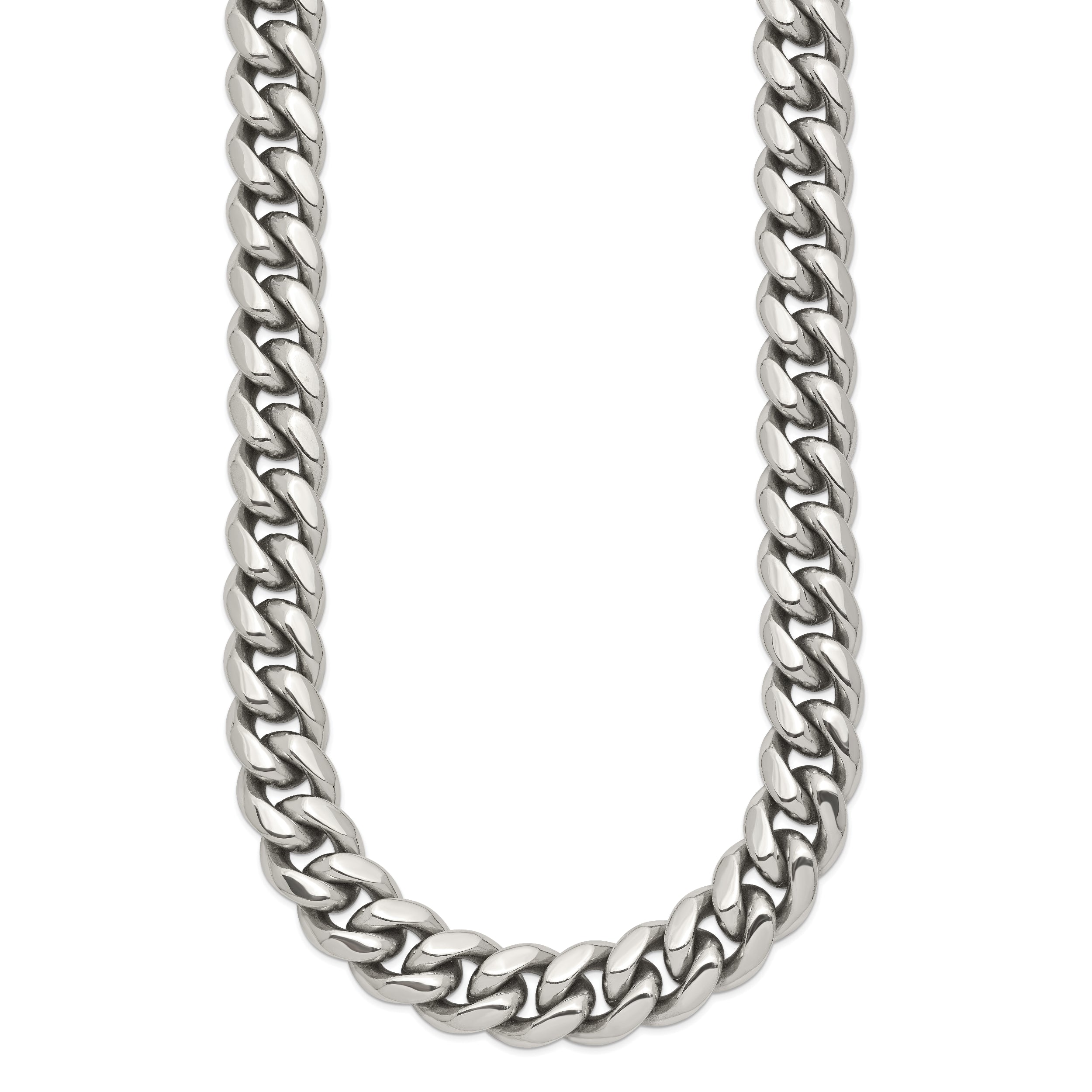 Chisel Stainless Steel Polished 24 inch Curb Chain Necklace