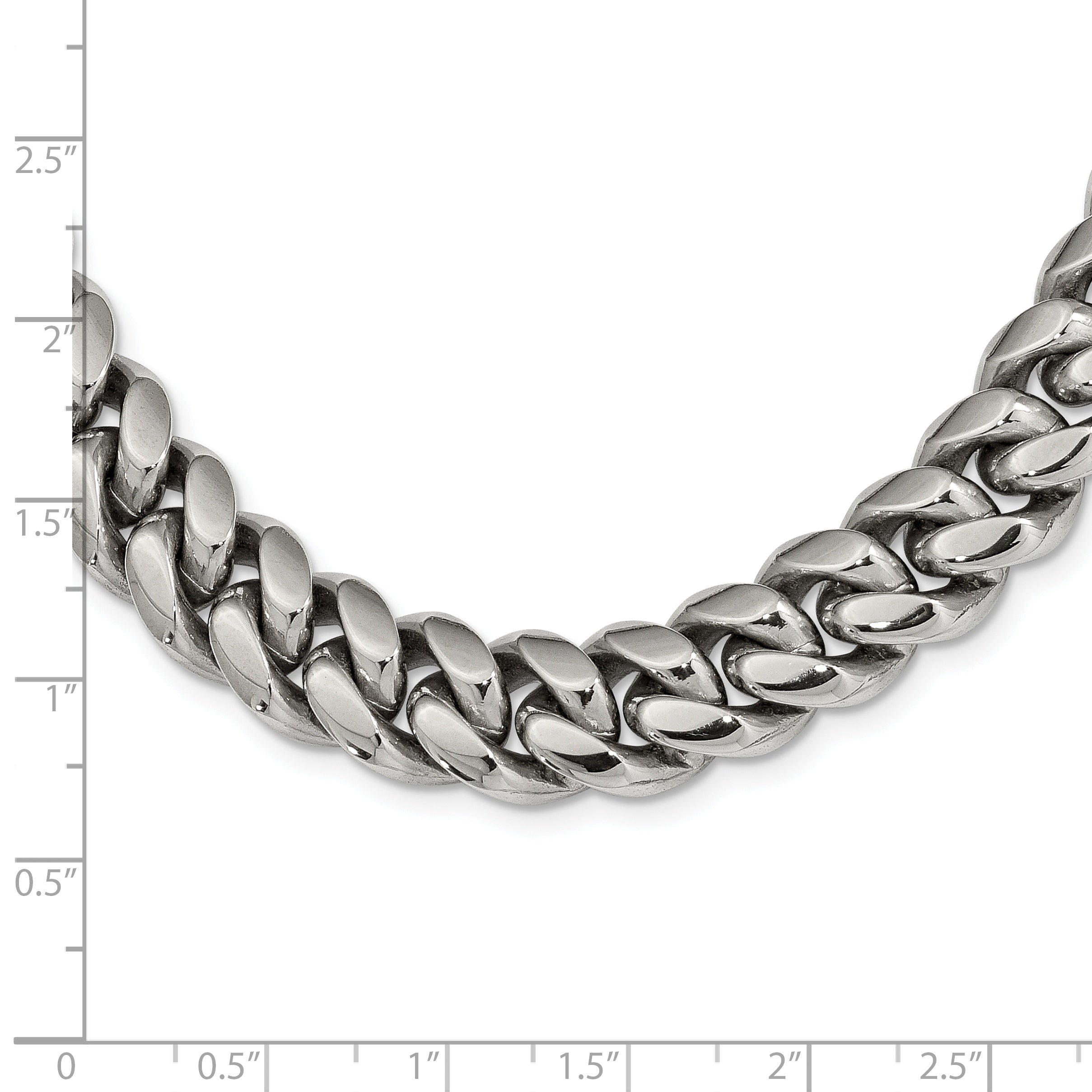 Chisel Stainless Steel Polished 24 inch Curb Chain Necklace