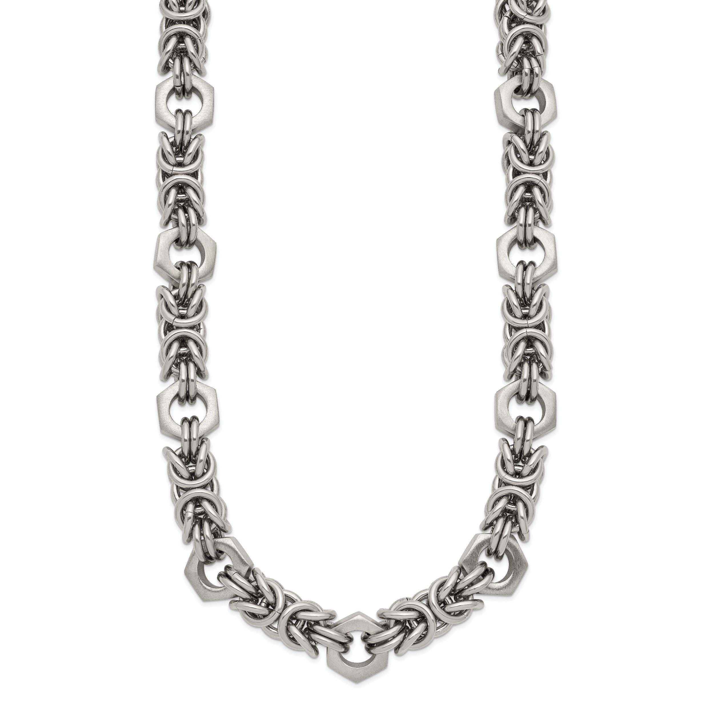 Chisel Stainless Steel Brushed and Polished 24 inch Necklace