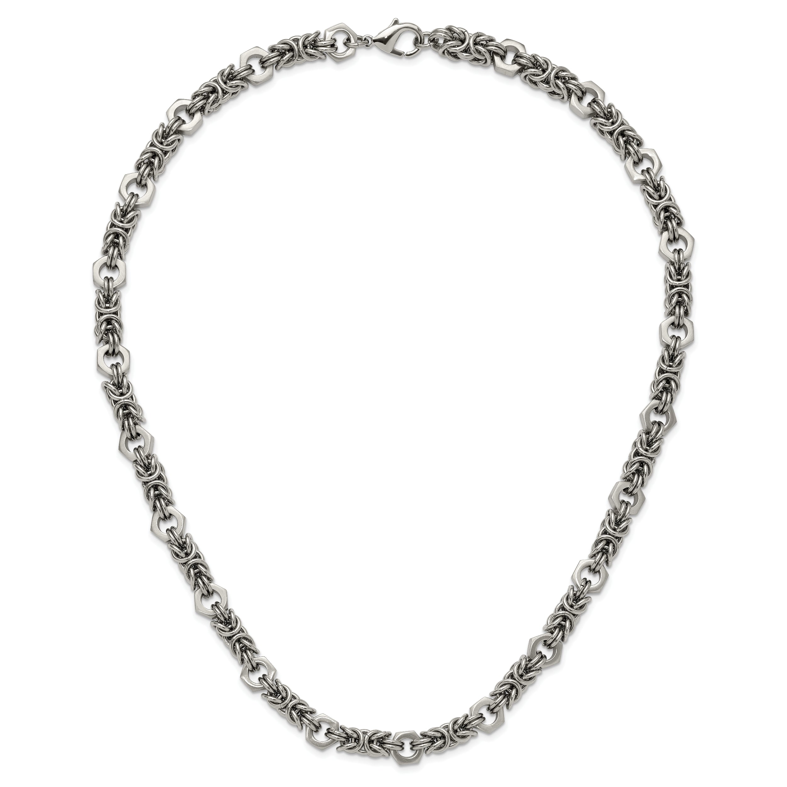 Chisel Stainless Steel Brushed and Polished 24 inch Necklace