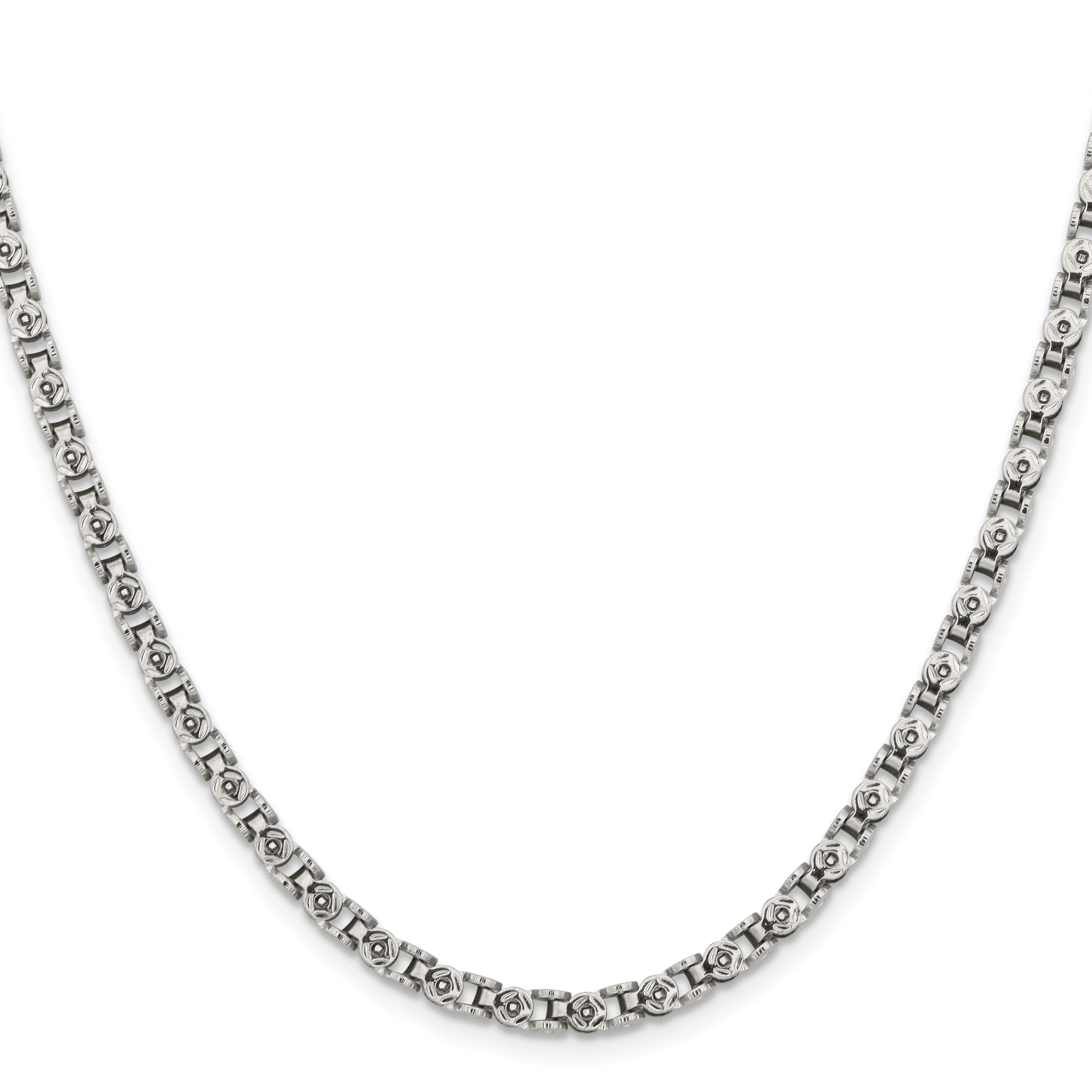 Chisel Stainless Steel Polished 18 inch Fancy Circle Link Chain