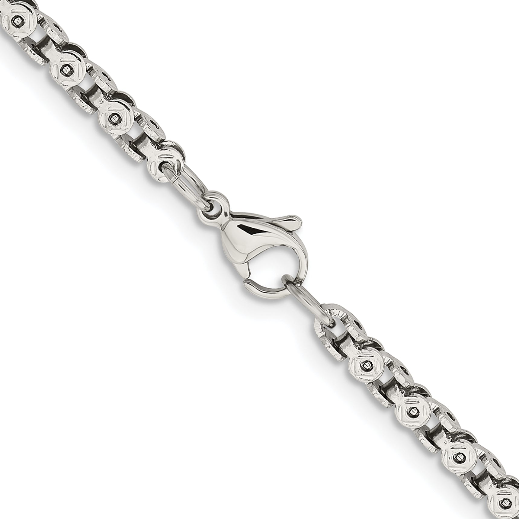 Chisel Stainless Steel Polished 18 inch Fancy Circle Link Chain