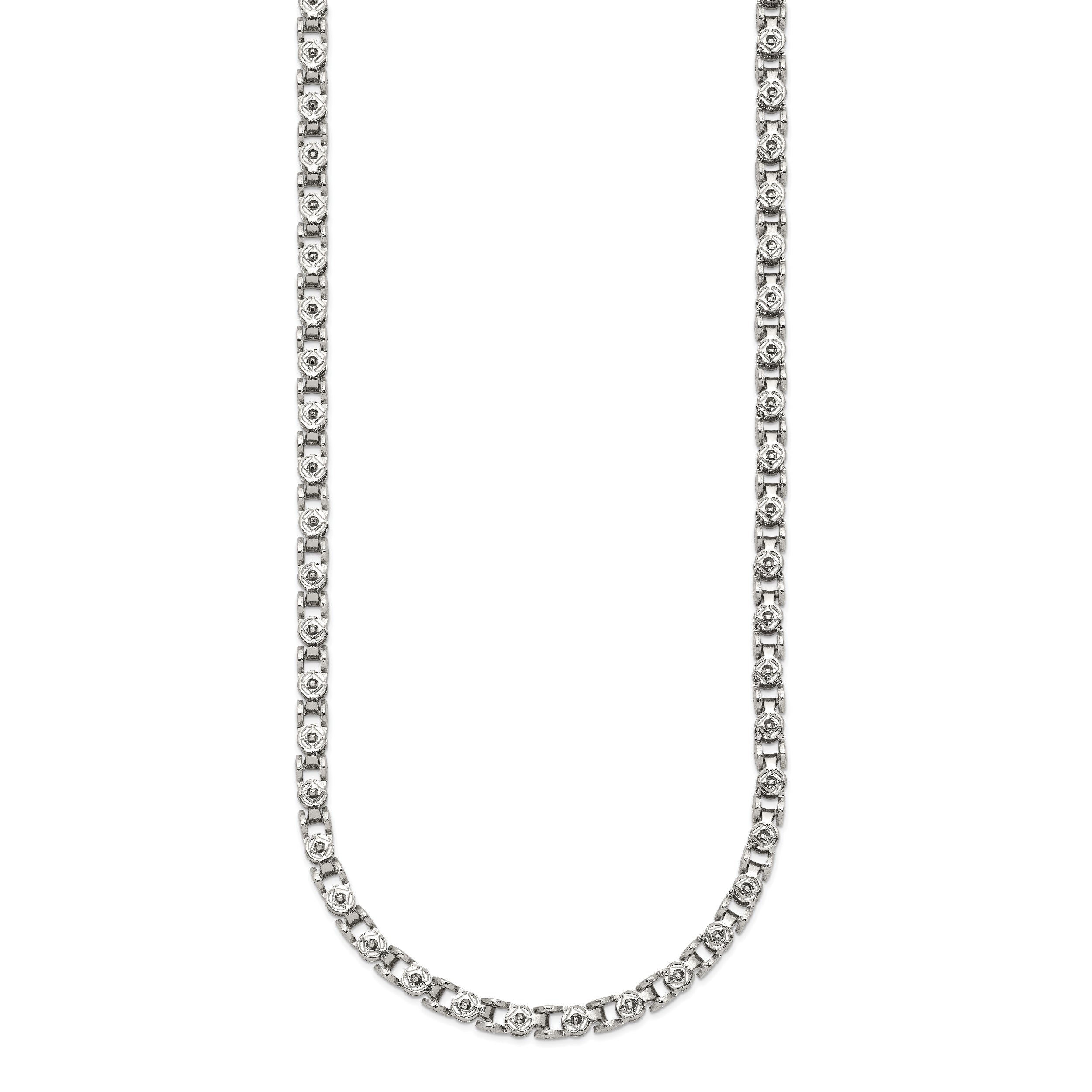 Chisel Stainless Steel Polished 18 inch Fancy Circle Link Chain