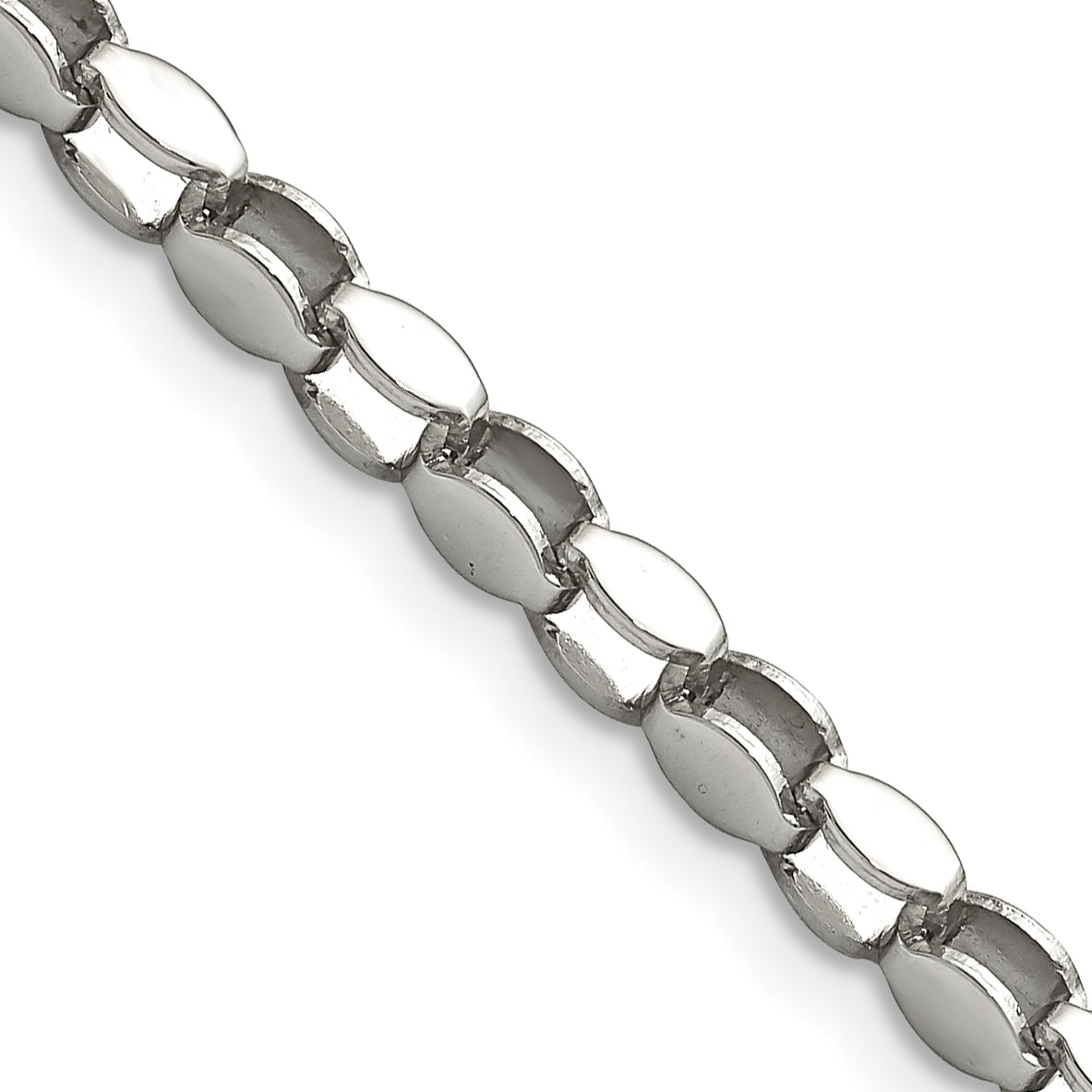 Stainless Steel Polished Fancy Link 24in Chain