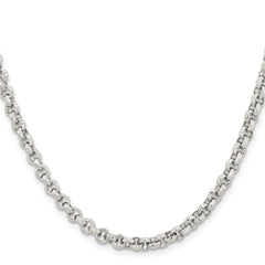 Chisel Stainless Steel Polished and Textured Fancy Rolo 18 inch Chain