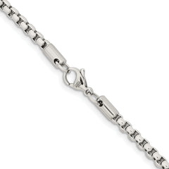 Chisel Stainless Steel Polished 3.9mm 18 inch Rounded Box Chain