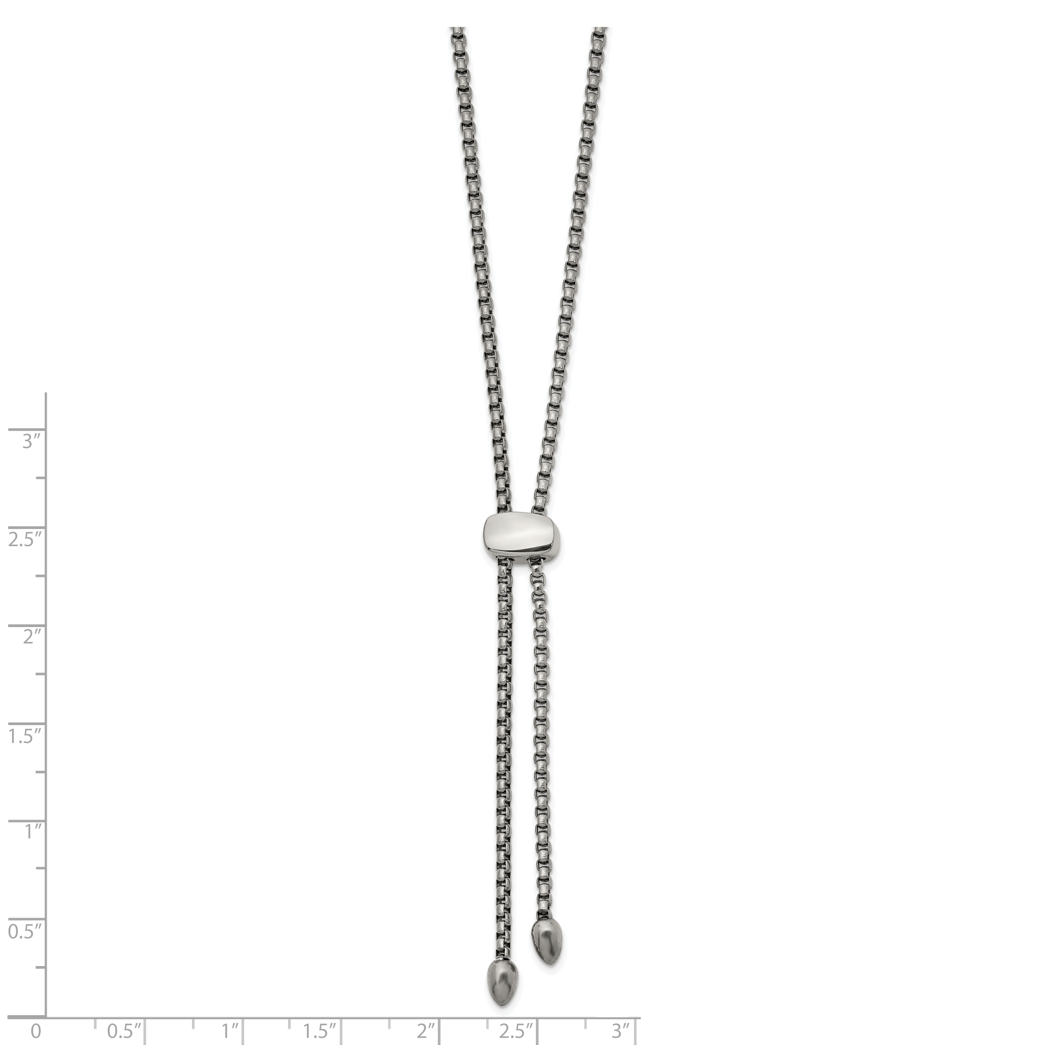 Chisel Stainless Steel Polished Adjustable up to 20.5 inch Box Chain Necklace