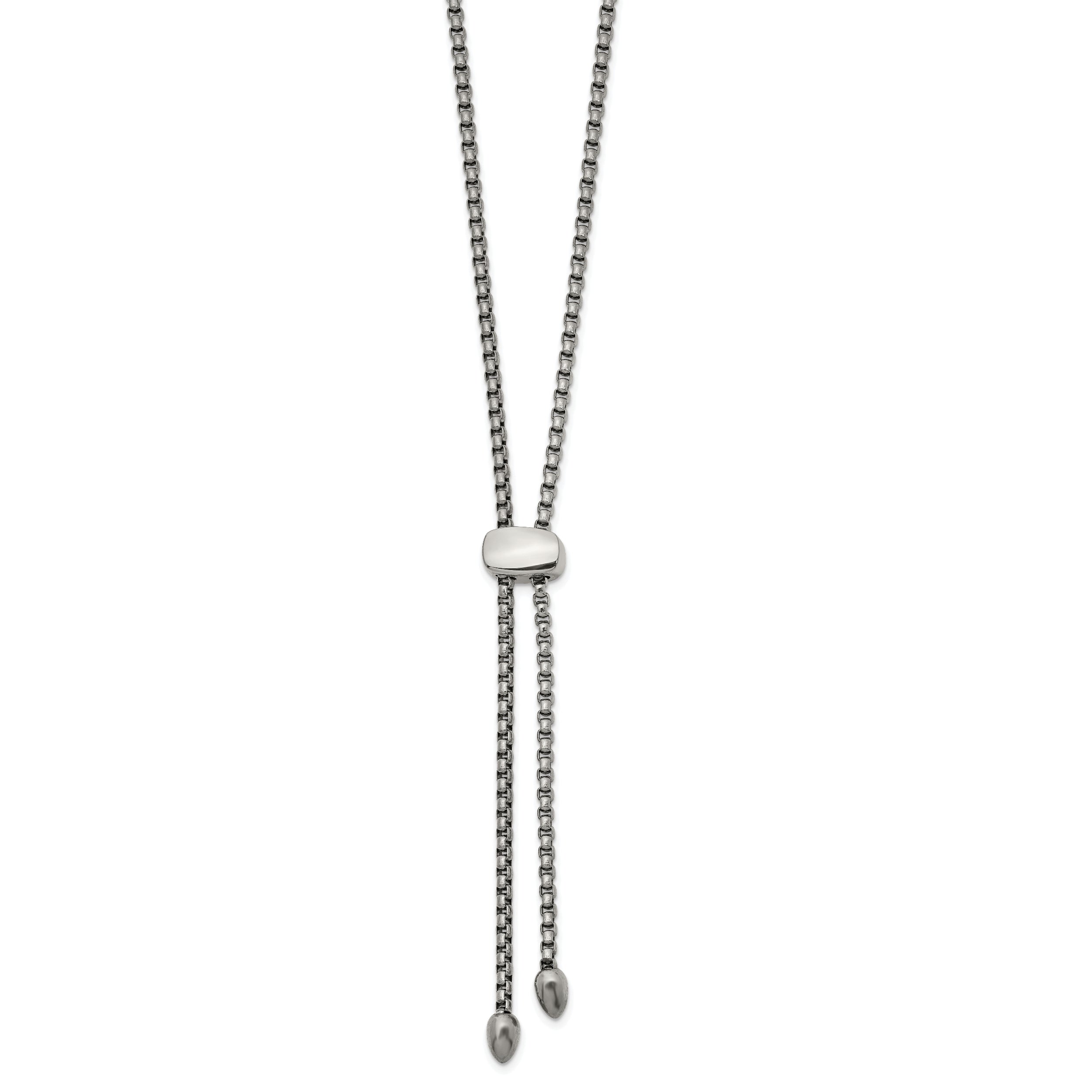 Chisel Stainless Steel Polished Adjustable up to 20.5 inch Box Chain Necklace