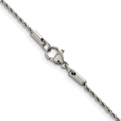 Chisel Stainless Steel Polished 1.5mm 20 inch Rope Chain