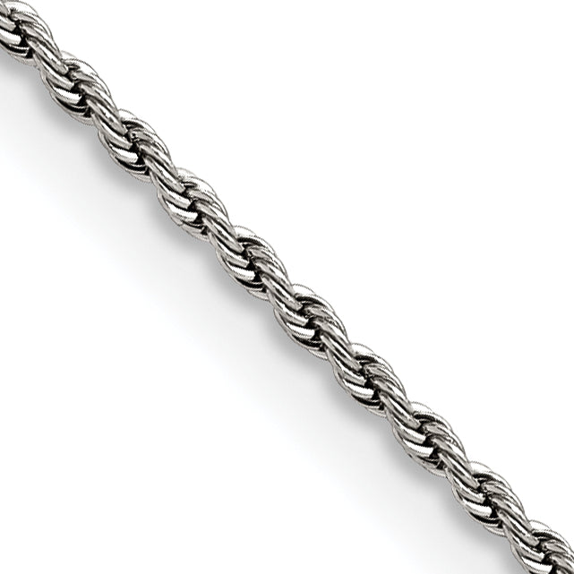 Chisel Stainless Steel Polished 1.5mm 22 inch Rope Chain