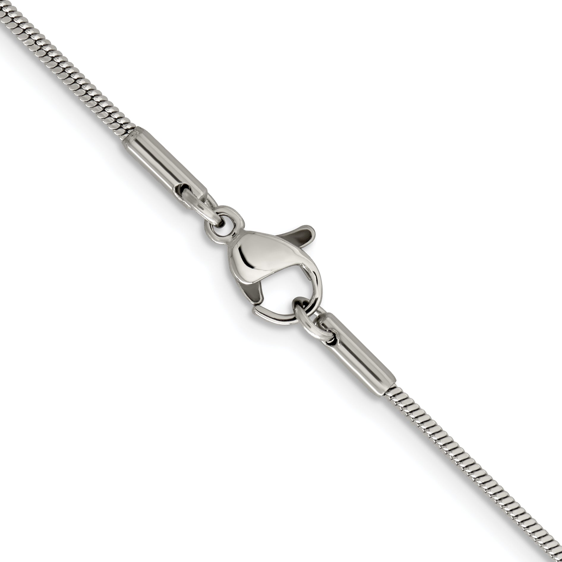 Chisel Stainless Steel Polished 1.2mm Square Snake 18 inch Chain