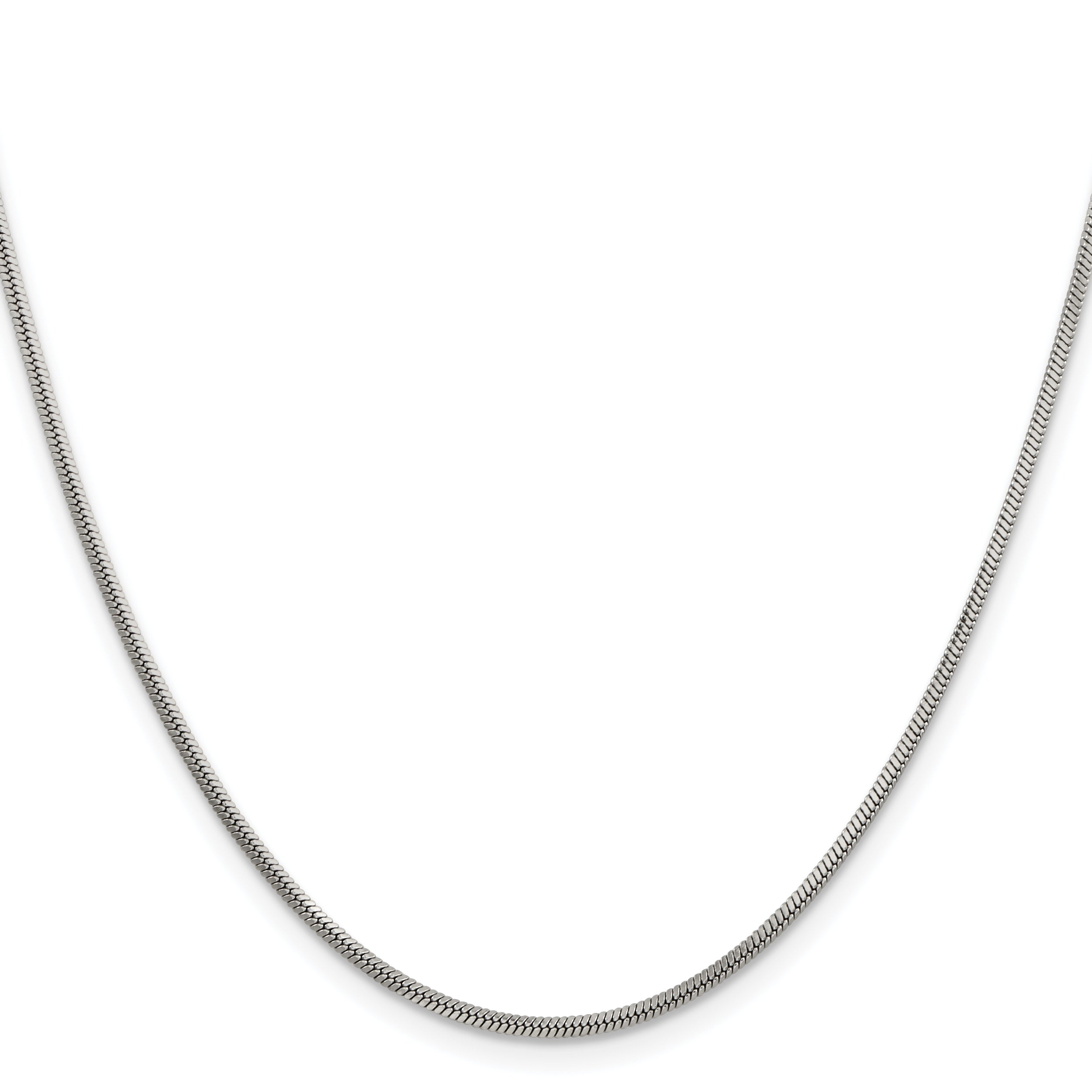 Chisel Stainless Steel Polished 1.5mm Square Snake 18 inch Chain