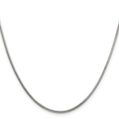 Chisel Stainless Steel Polished 1.5mm Square Snake 18 inch Chain