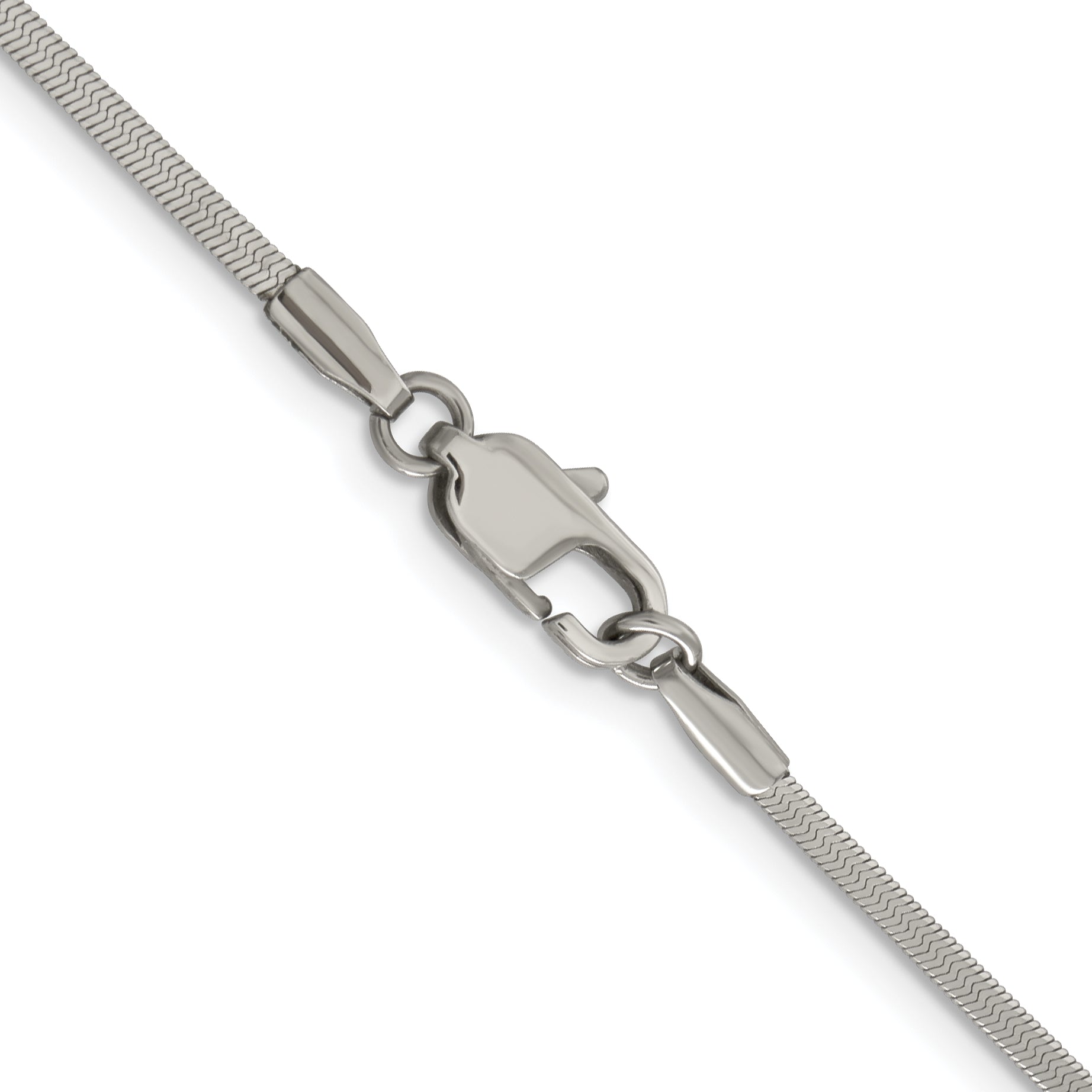 Chisel Stainless Steel Polished 1.5mm Square Snake 18 inch Chain