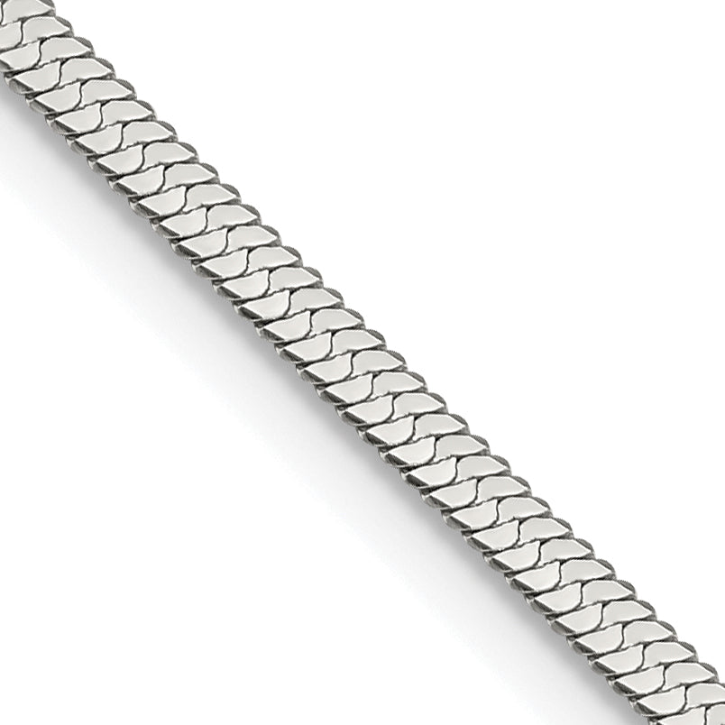 Chisel Stainless Steel Polished 3.4mm 24 inch Herringbone Chain