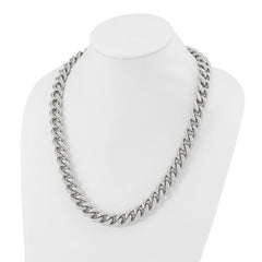 Chisel Stainless Steel Polished and Textured 14.5mm 23.75 inch Curb Chain