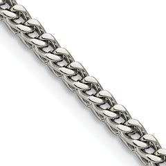 Chisel Stainless Steel Polished 4mm 24 inch Franco Chain