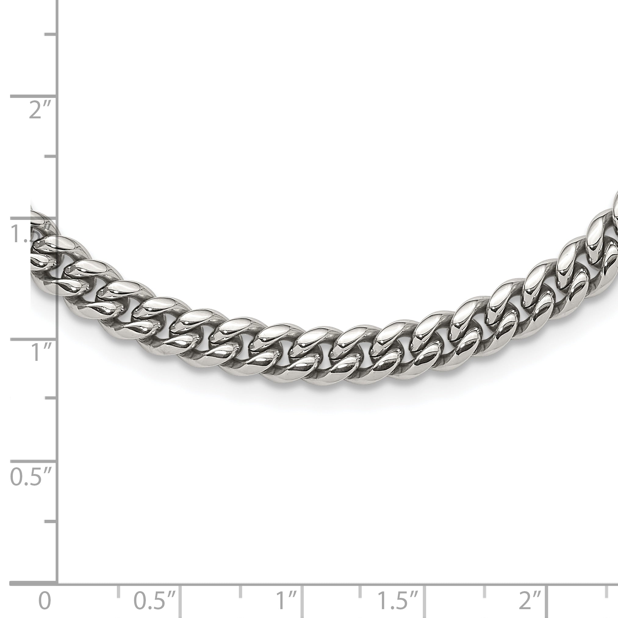 Chisel Stainless Steel Polished 6mm 24 inch Curb Chain