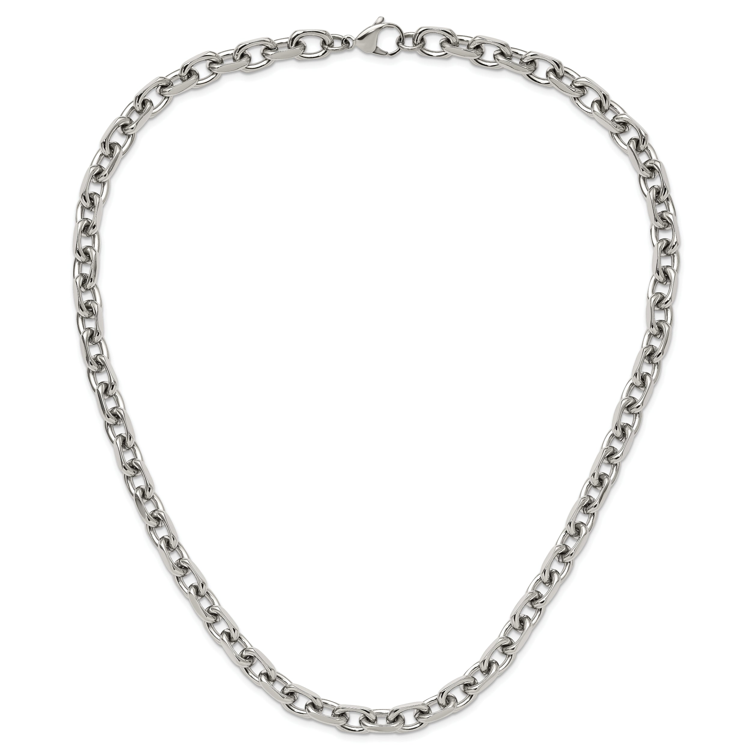 Chisel Stainless Steel Polished 8.5mm 24 inch Cable Chain