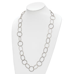 Chisel Stainless Steel Polished Circle Link 31.25 inch Necklace