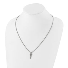 Chisel Stainless Steel Brushed Arrow Head Pendant on a 22 inch Box Chain Necklace